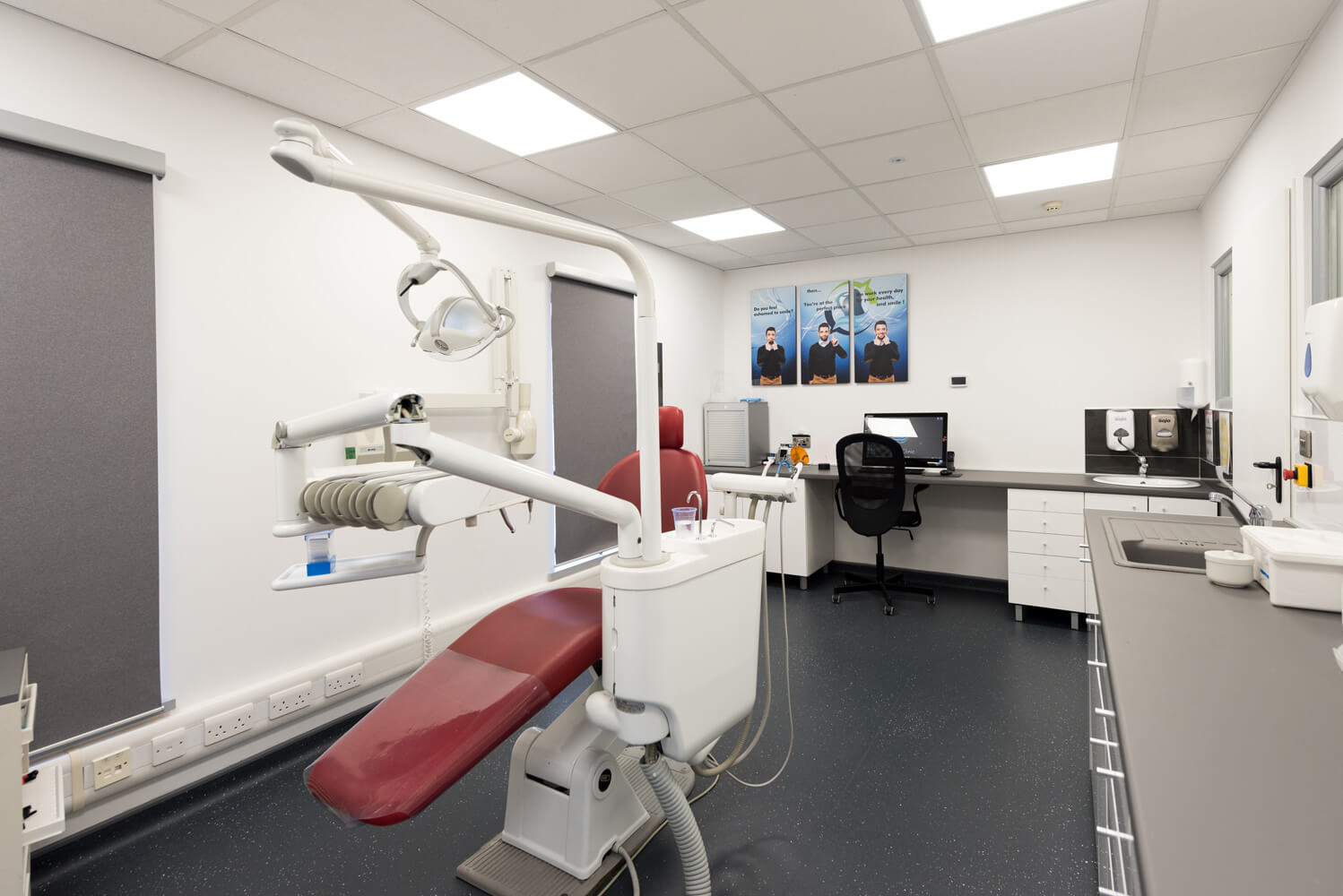 red dental office at suir clinic
